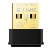 TP-Link - Archer T3U Nano - AC1300 2.4G/5G Dual Band Nano USB WiFi Adapter for PC - USB 2.0 Type a - 1.27 Gbit/s - 2.40 - Unknown