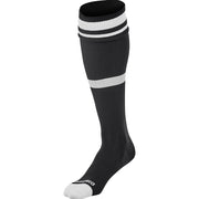 Striped Soccer Sock - Black White, Small