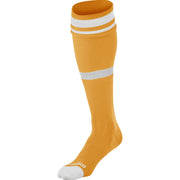 Striped Soccer Sock - Gold White, Extra-Small
