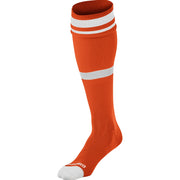 Striped Soccer Sock - Orange White, Extra-Small