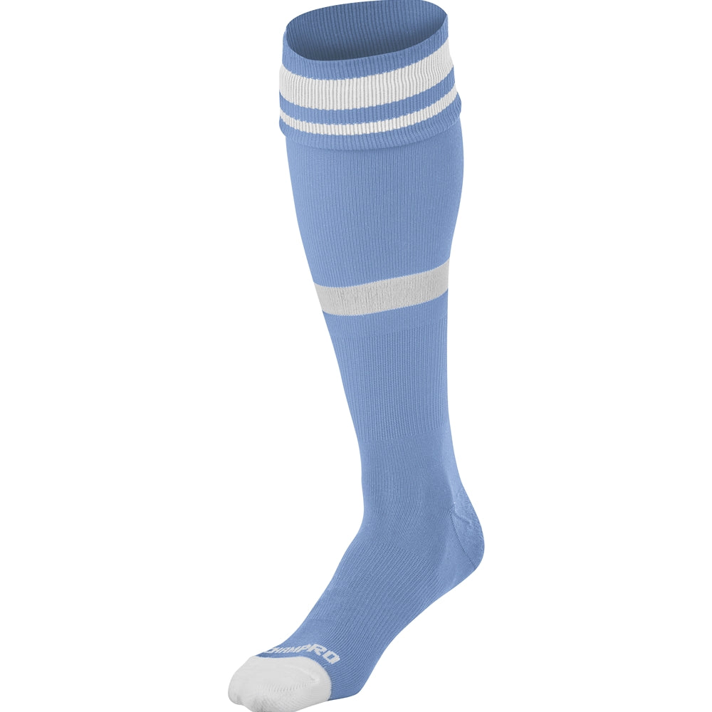 Striped Soccer Sock - Gold White, Extra-Small