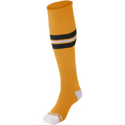 Striped Baseball Sock - Gold Black White, Extra-Small