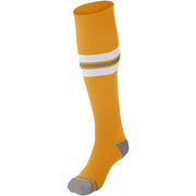 Striped Baseball Sock - Gold White Grey, Extra-Small
