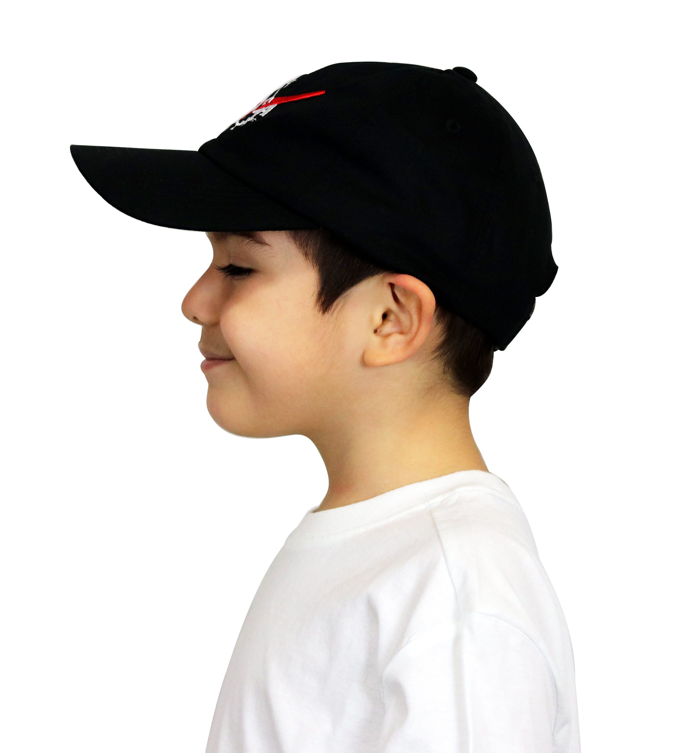 Jr. Astronaut , Cap Only, Black With Orange Trim