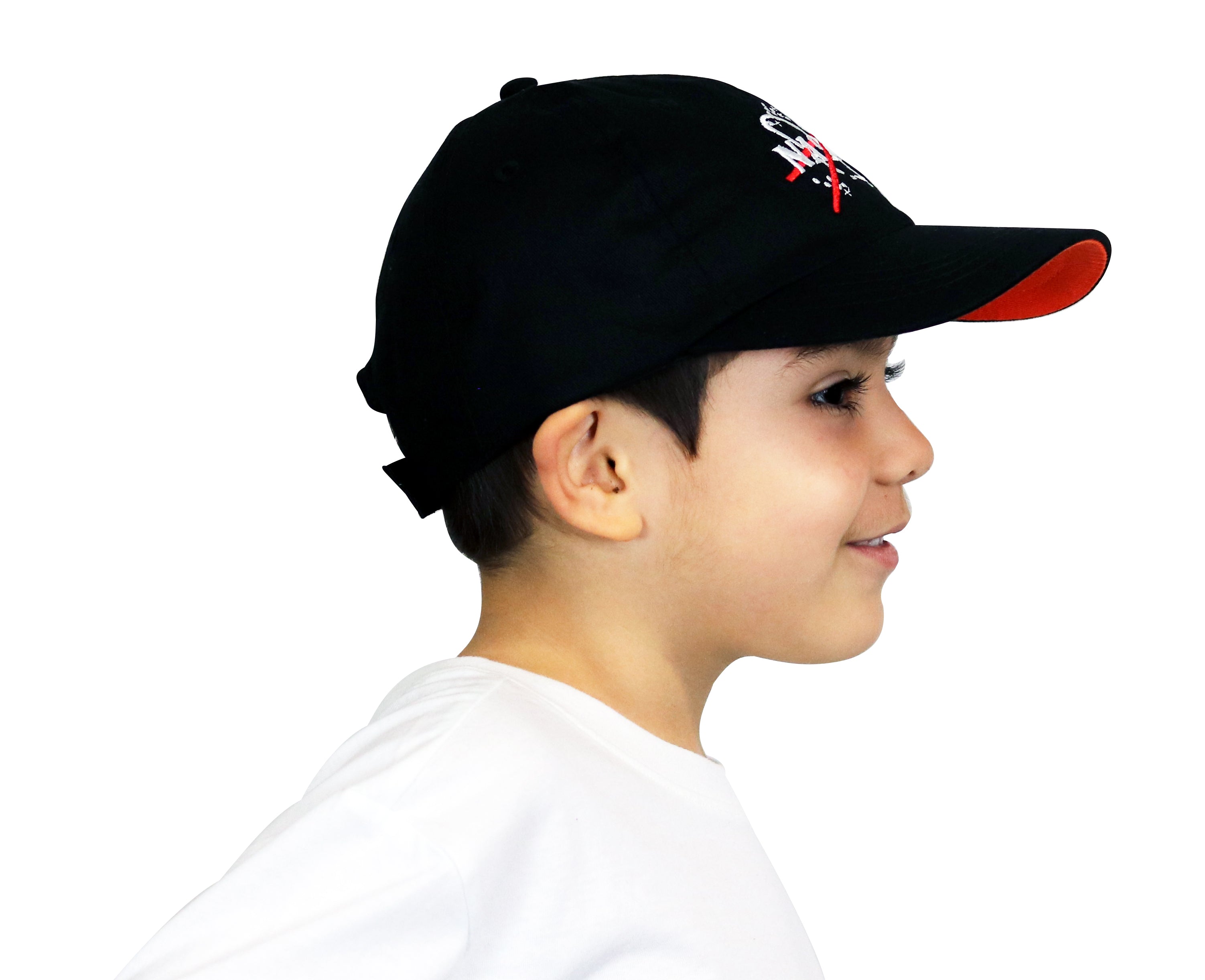 Jr. Astronaut , Cap Only, Black With Orange Trim