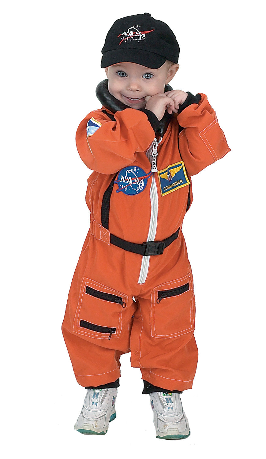 Jr. Astronaut Suit, Orange, 18 Months, with Embroidered Cap
