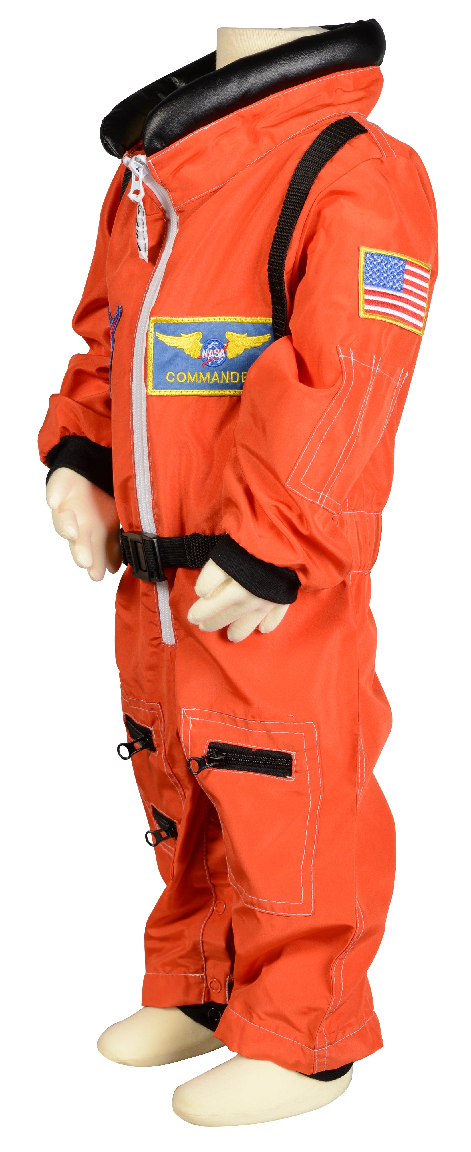 Jr. Astronaut Suit, Orange, 18 Months, with Embroidered Cap