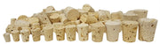 Stopper, Cork, Assorted Set, Sizes 0-16, 68 Pieces