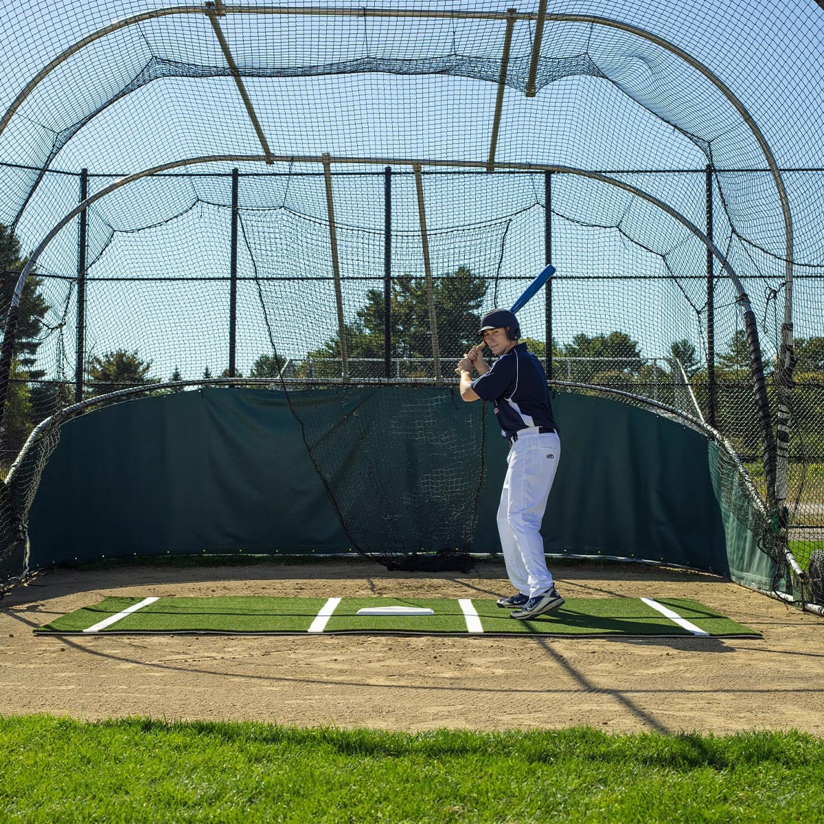 ProMounds Batting Mat Pro  12' x 6' Lined