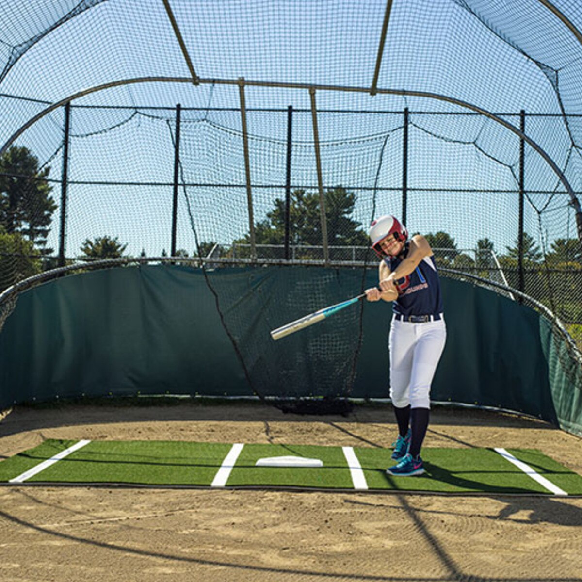 ProMounds Batting Mat Pro Softball 12' x 7' Green