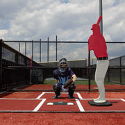 ProMounds Batting Mat Pro with Catcher Extension-CLAY