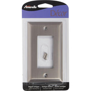 Amerelle 1-Gang Stamped Steel Rocker Decorator Wall Plate, Antique Nickel