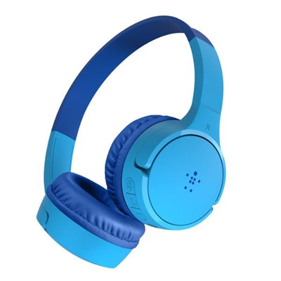 Belkin SoundForm Mini Gen 2 on-Ear Headphones for Kids with Case - Blue