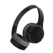 Belkin Wireless Bluetooth on-Ear Headphones for Kids with Mic & USB-C Cable - Black