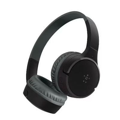 Belkin Wireless Bluetooth on-Ear Headphones for Kids with Mic & USB-C Cable - Black