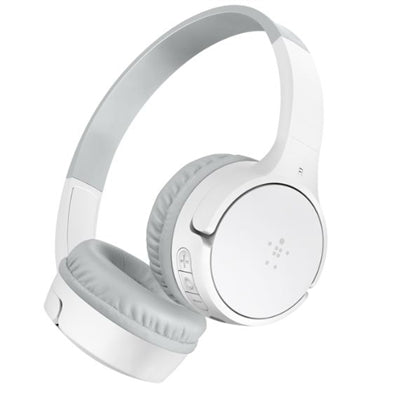 Belkin - AUD002btWTV3 SoundForm Mini Wireless on-Ear Headphones for Kids - White