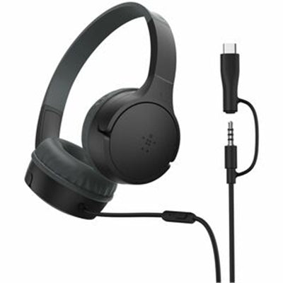 Belkin SoundForm Mini Over-Ear Noise Cancelling Wired Kids Headphones - Black