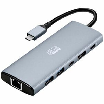 Adesso - AUH-4035 7 in 1 Docking Station, Supports USB C to X1 4K HDMI, 3x USB-a 3.2, 1x PD, 1x Micro SD, 1x SD Card - for
