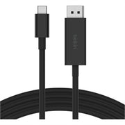 Belkin - USB-C to DisplayPort 1.4 Cable 6.6ft, 8K@60Hz or 4K@144HZ - Black
