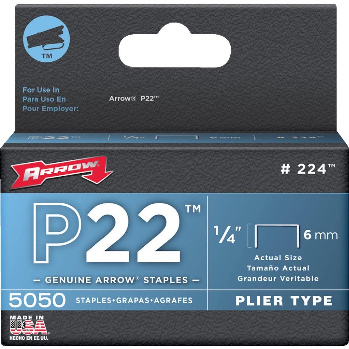 Arrow P22 Plier Type Staple, 1/4 In. (5050-Pack)