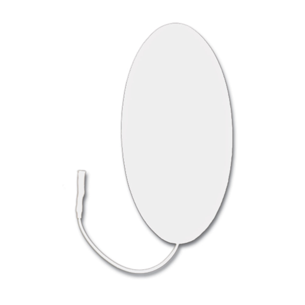 Valutrode Electrodes, White Foam Top, 2" X 4" Oval, 4/Pack