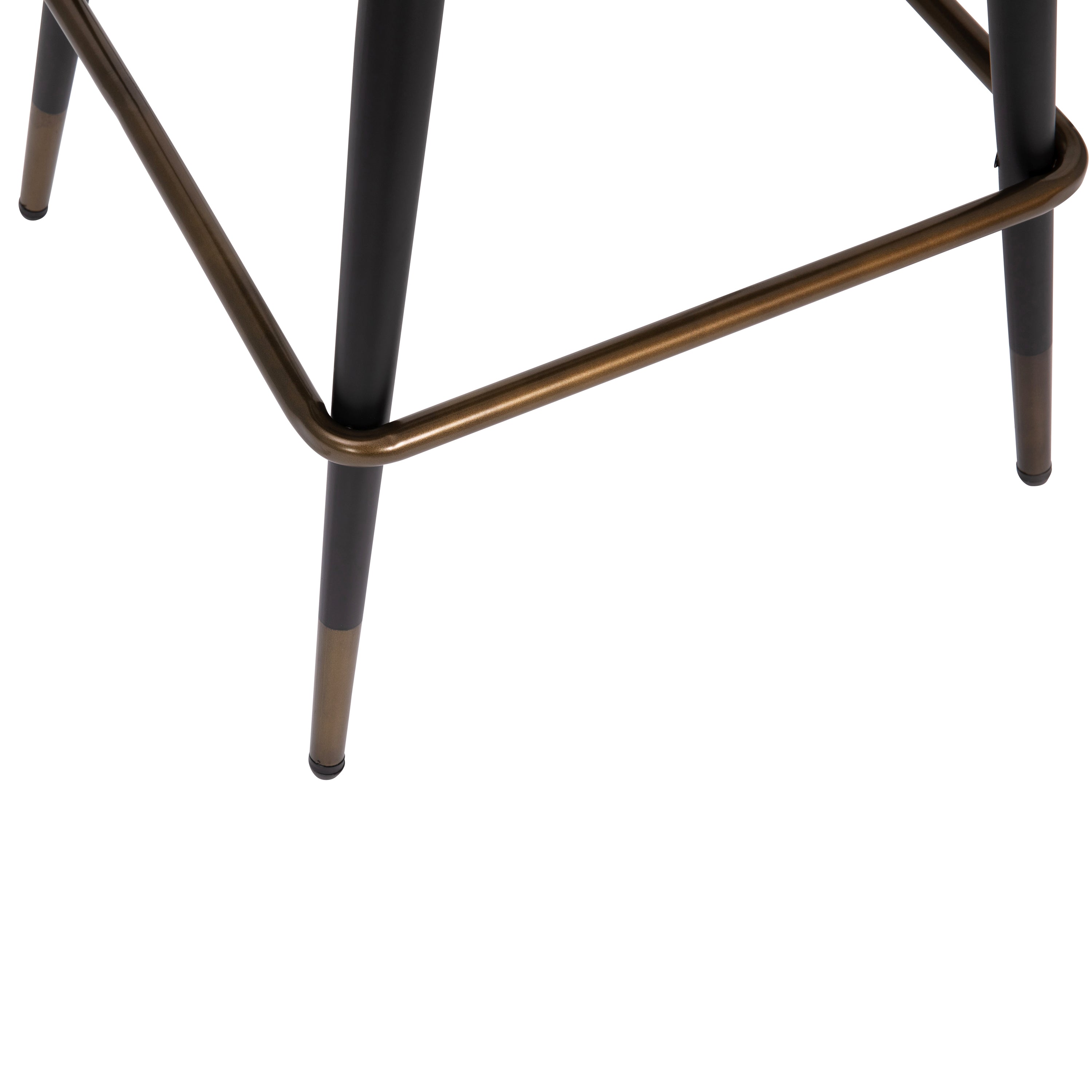 Lyla Set of 2 Commercial High Back Modern Armless 26" Counter Stools with Contoured Backrests, Steel Frames and Footrests, Brown LeatherSoft-Set of 2