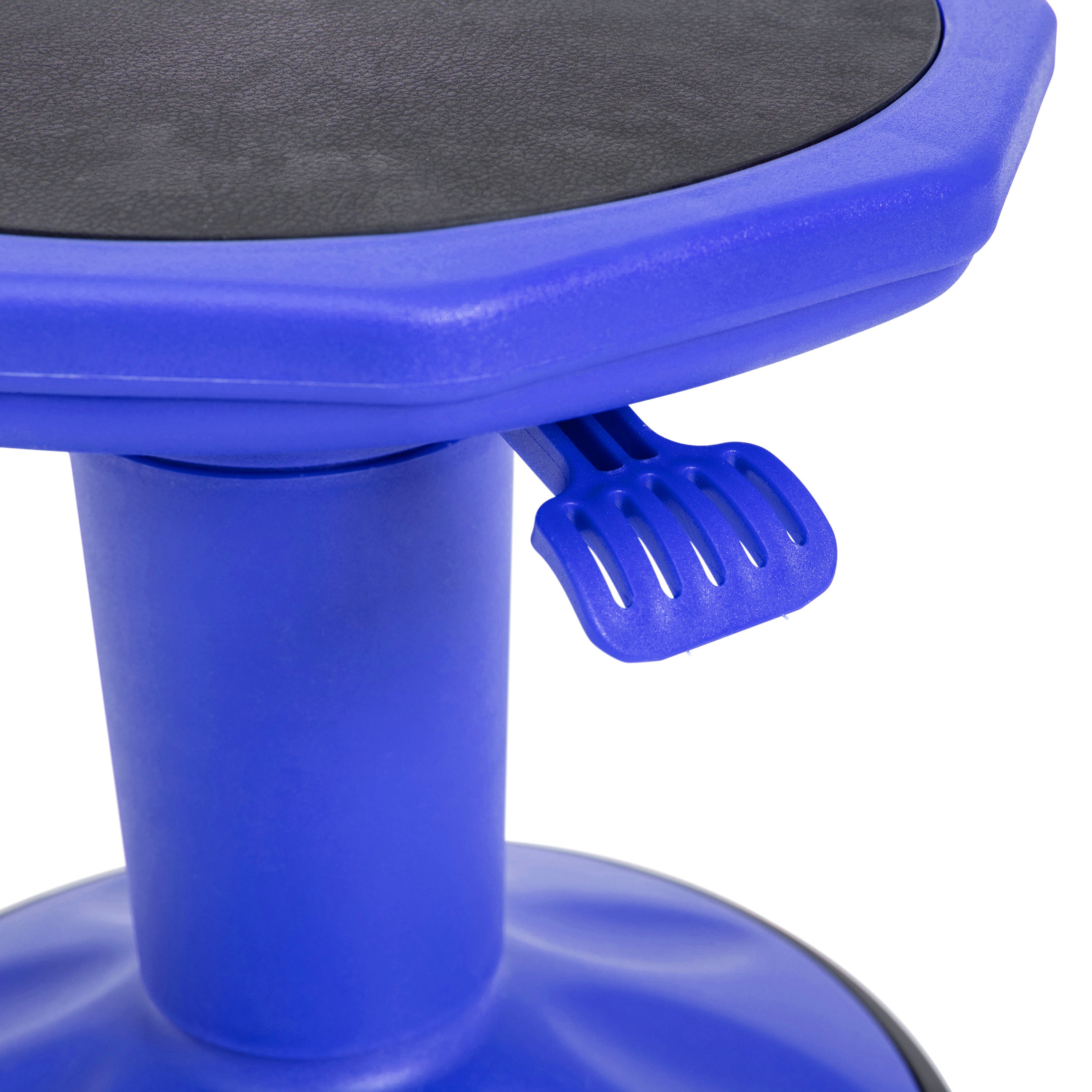 Carter Adjustable Height Kids Flexible Active Stool for Classroom and Home with Non-Skid Bottom in Blue, 14" - 18" Seat Height