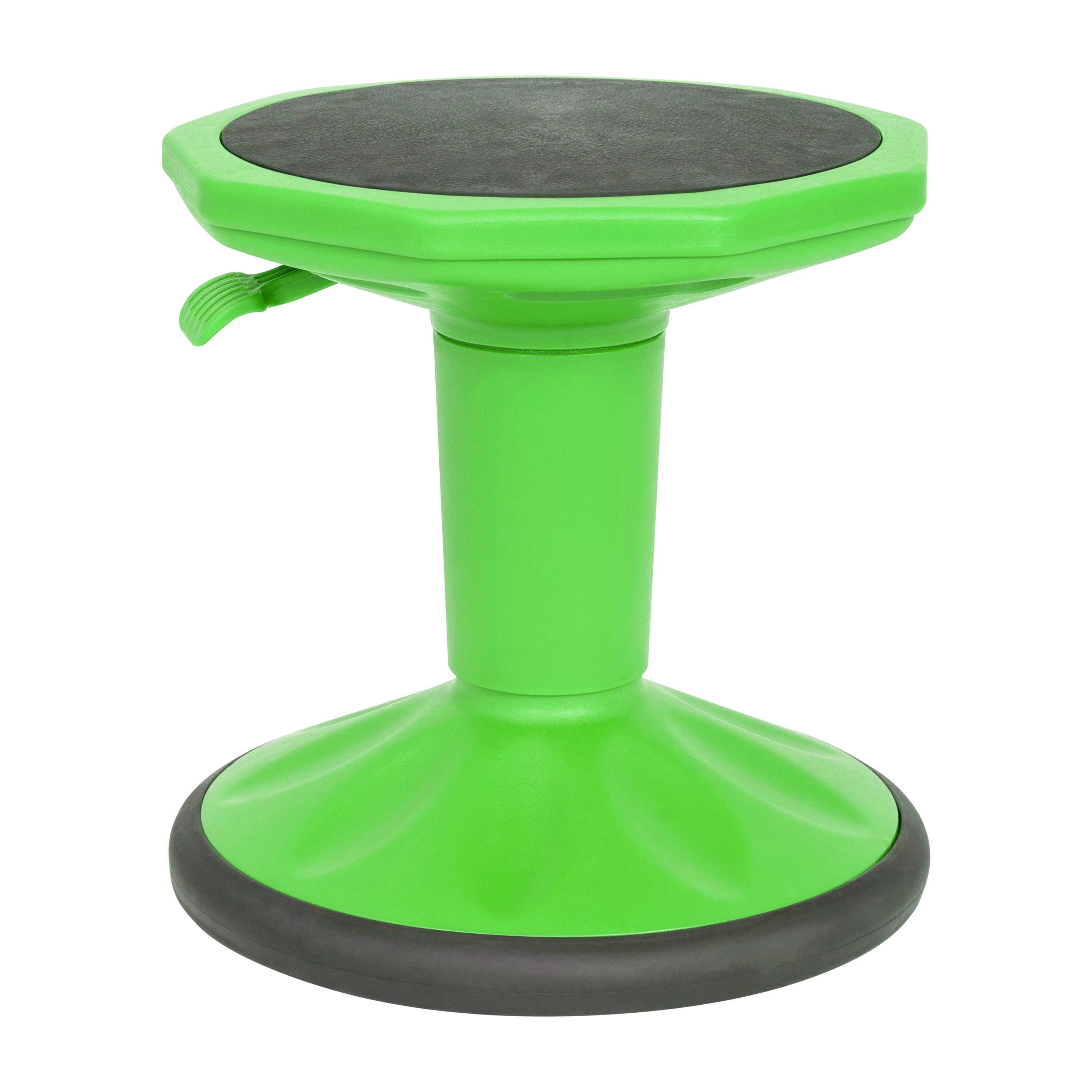 Carter Adjustable Height Kids Flexible Active Stool for Classroom and Home with Non-Skid Bottom in Green, 14" - 18" Seat Height