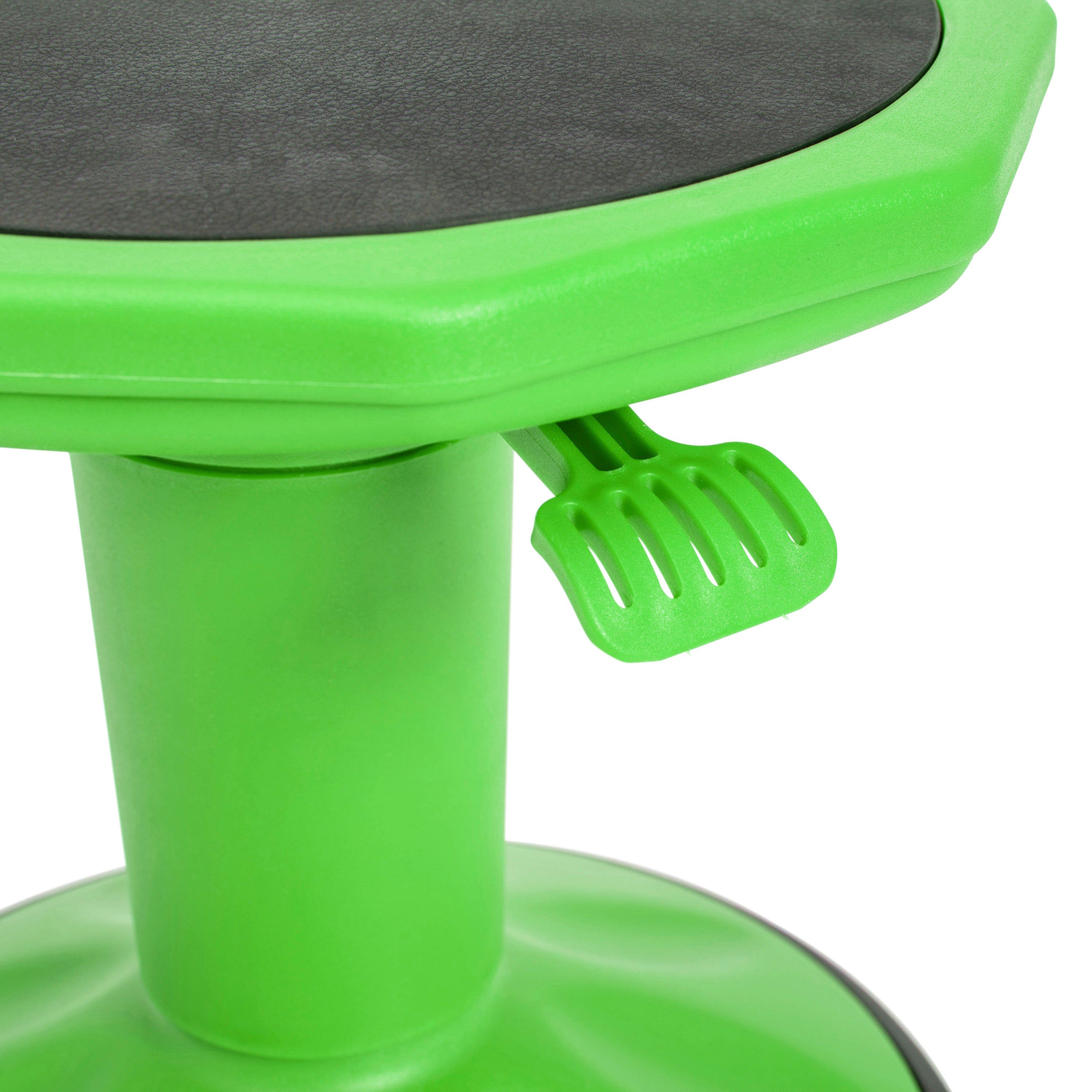 Carter Adjustable Height Kids Flexible Active Stool for Classroom and Home with Non-Skid Bottom in Green, 14" - 18" Seat Height