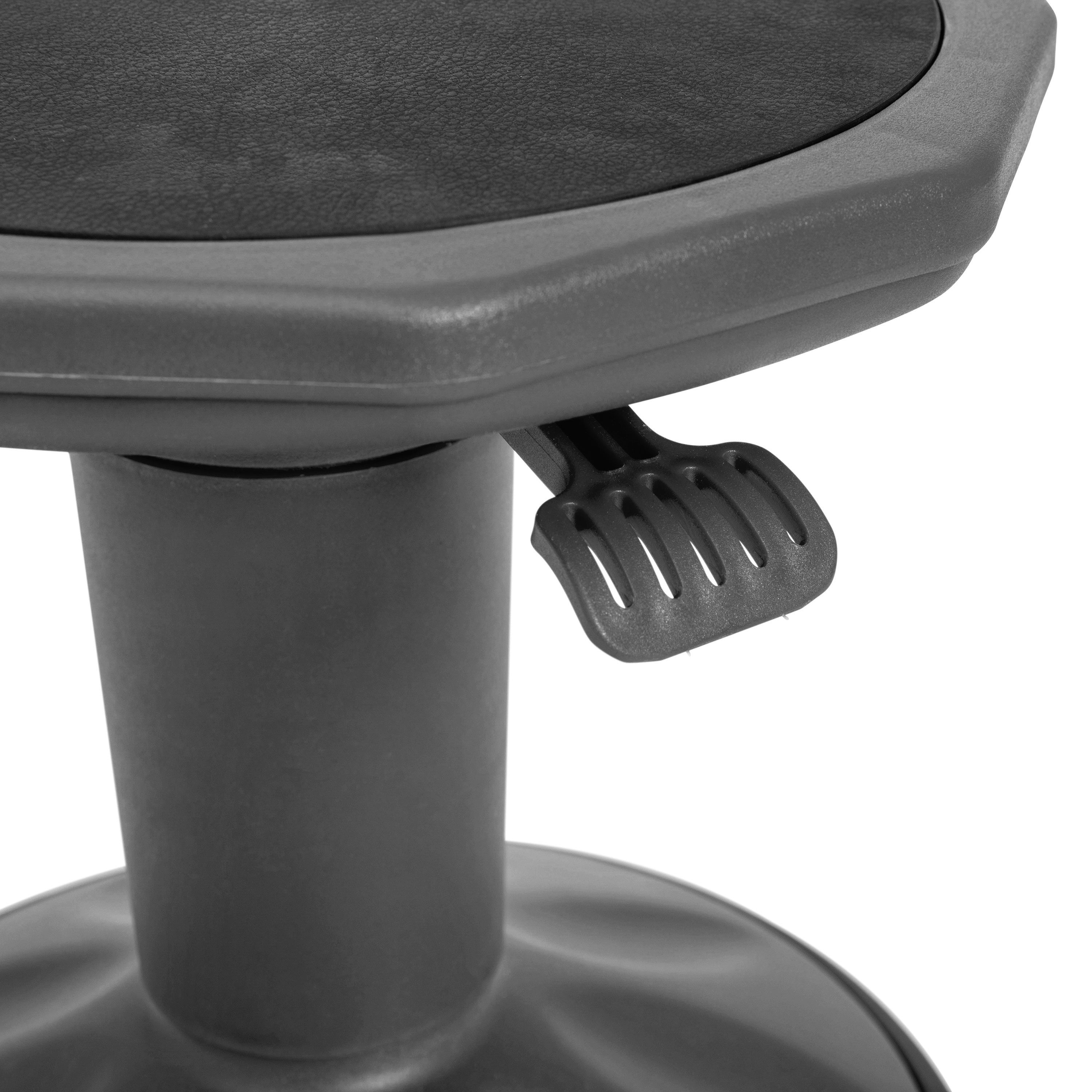 Carter Adjustable Height Kids Flexible Active Stool for Classroom and Home with Non-Skid Bottom in Gray, 14" - 18" Seat Height