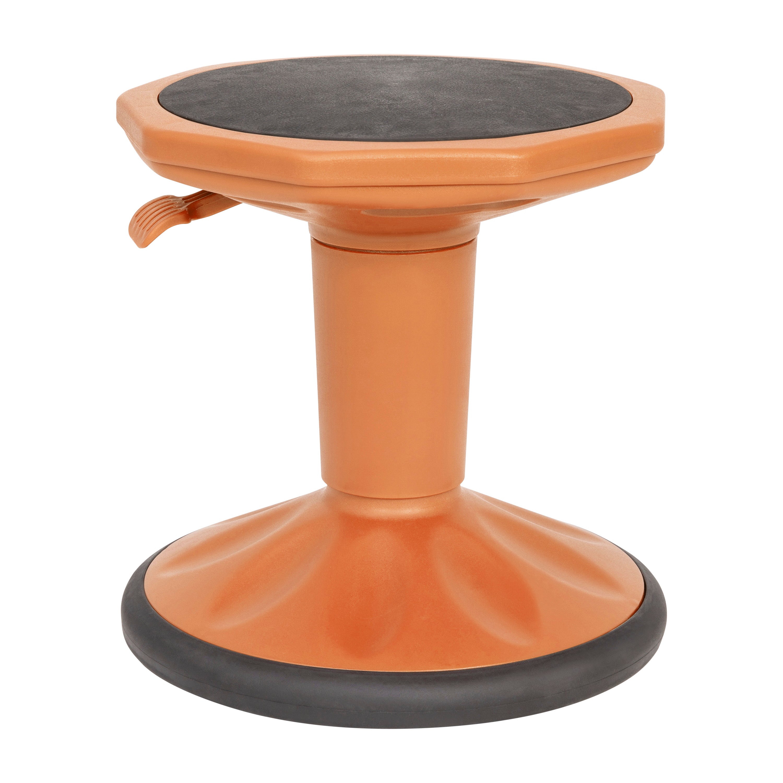 Carter Adjustable Height Kids Flexible Active Stool for Classroom and Home with Non-Skid Bottom in Orange, 14" - 18" Seat Height