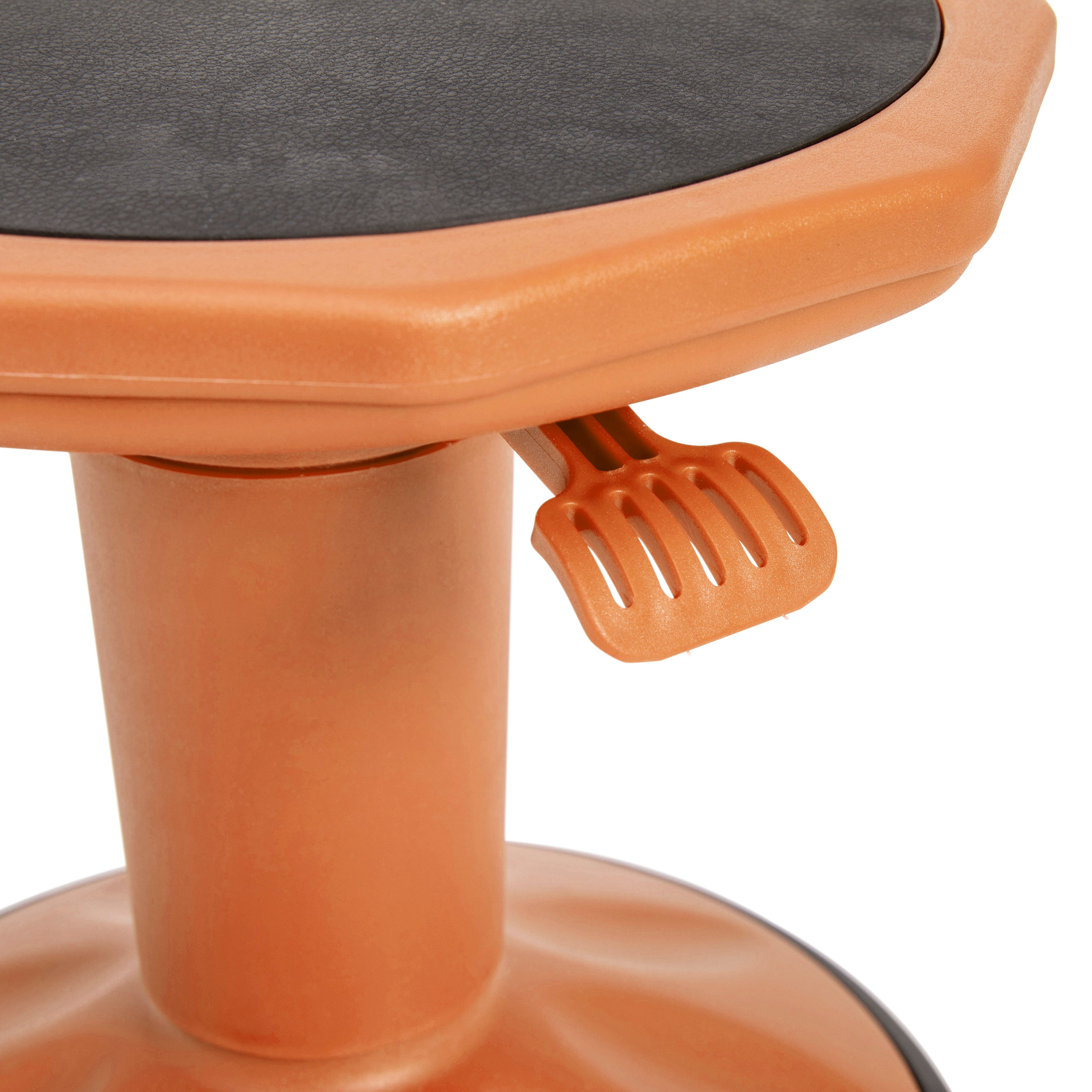 Carter Adjustable Height Kids Flexible Active Stool for Classroom and Home with Non-Skid Bottom in Orange, 14" - 18" Seat Height