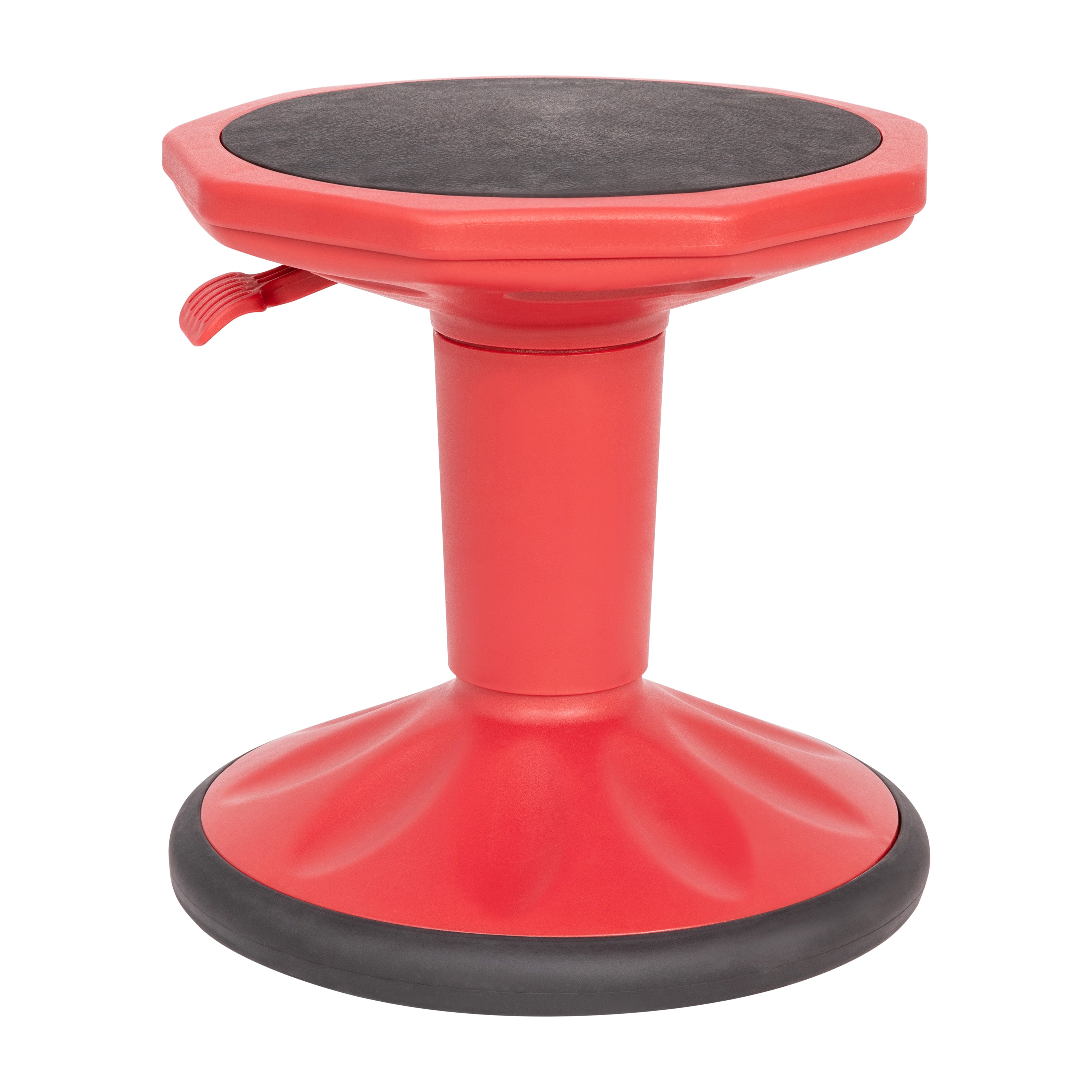 Carter Adjustable Height Kids Flexible Active Stool for Classroom and Home with Non-Skid Bottom in Red, 14" - 18" Seat Height