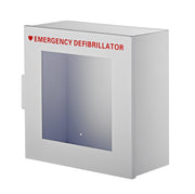 Non-Alarmed Steel Cabinet for Defibrillators in White