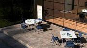 NPS® 36" x 36" Heavy Duty Folding Table, Surface Color: Speckled Grey, Frame Color: Grey
