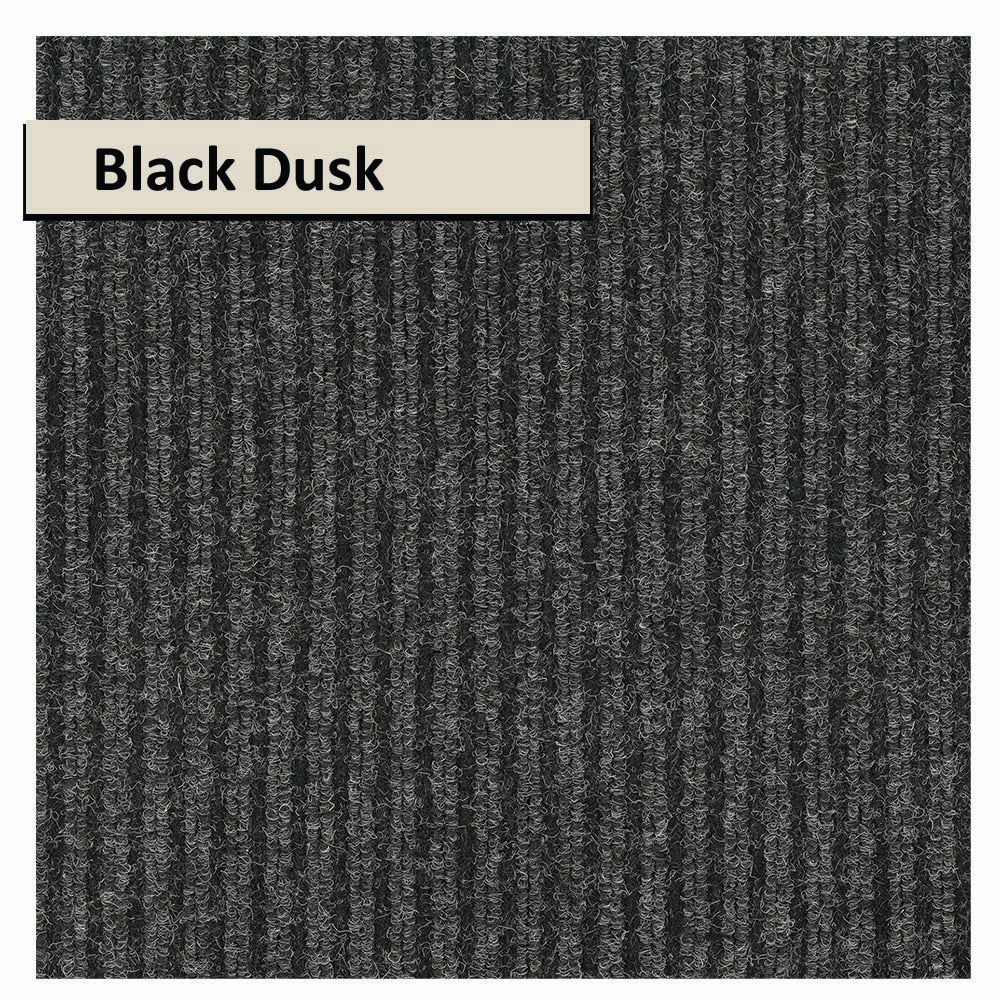 All Season Seaside Outdoor Indoor Slip Resistant UV Tested Rug - 7ft 6in x 12ft - Rectangle - Black Dusk Gray