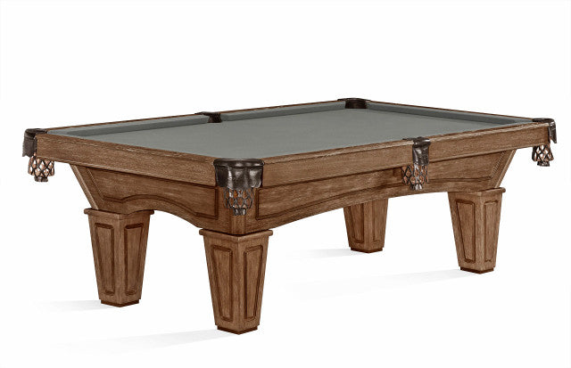 Allenton 7' Rustic Dark Brown with Tapered Leg, Pool Table, 86.6"L x 48.6"W x 32"H