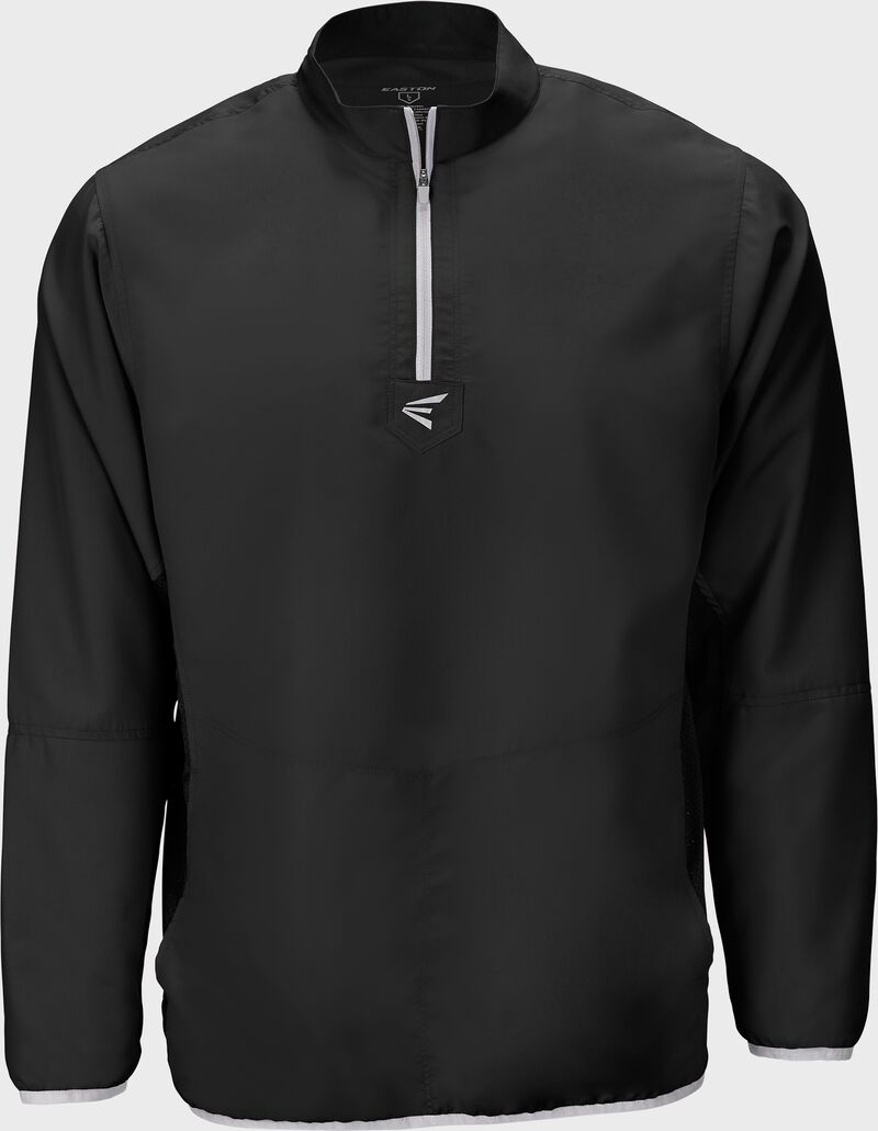 Easton Adult Alpha Long Sleeve Cage Jacket - Extra Large - Black/Silver
