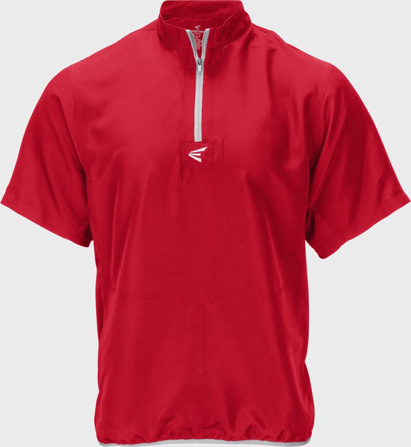 Easton Youth Alpha Short Sleeve Cage Jacket - Large - Red/Silver