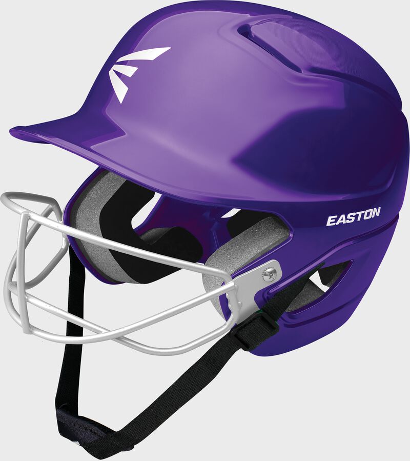 Easton Alpha Medium/Large Solid Batting Helmet With Softball Only Mask - Purple