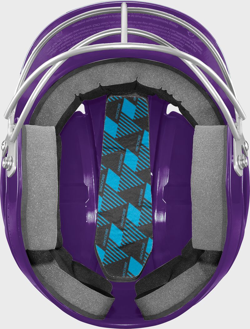 Easton Alpha T-Ball/Small Solid Batting Helmet With Softball Only Mask - Purple