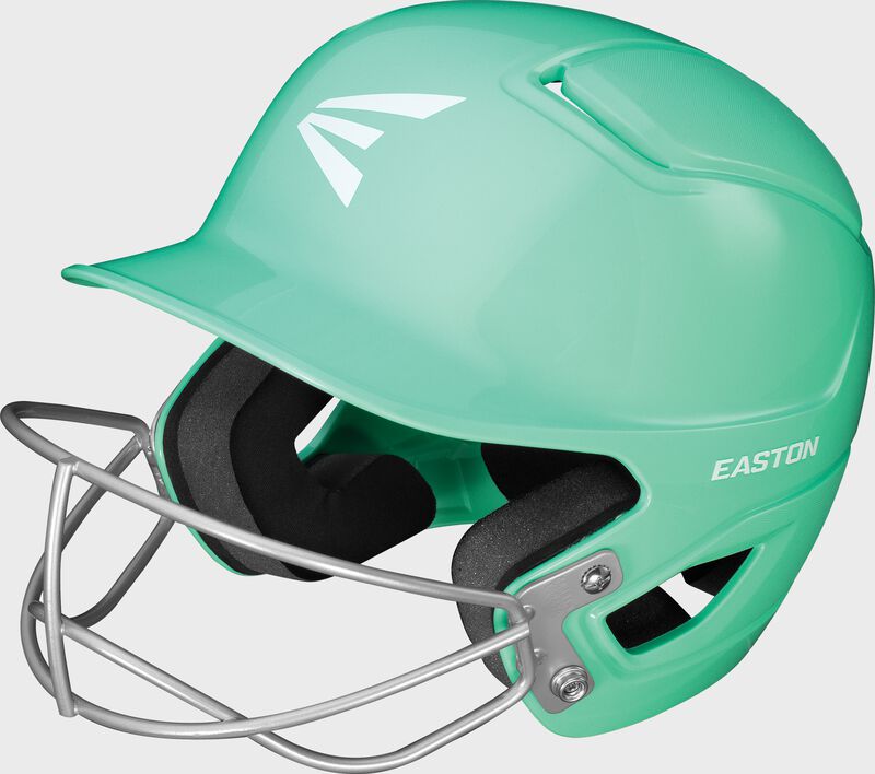 Easton Alpha Medium/Large Solid Batting Helmet With Softball Only Mask - Mint Green