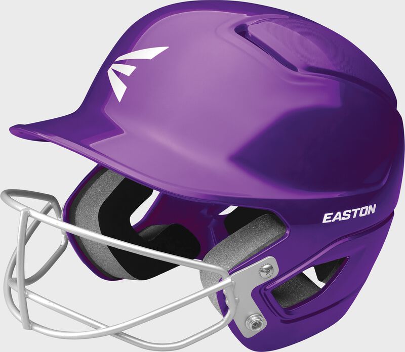 Easton Alpha Medium/Large Solid Batting Helmet With Softball Only Mask - Purple