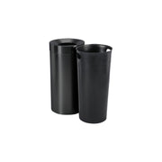 27 Gallon Stainless Steel Trash Can with Liner in Matte Black