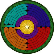 Amazing ABC's 7'7" Round area rug in color Multi