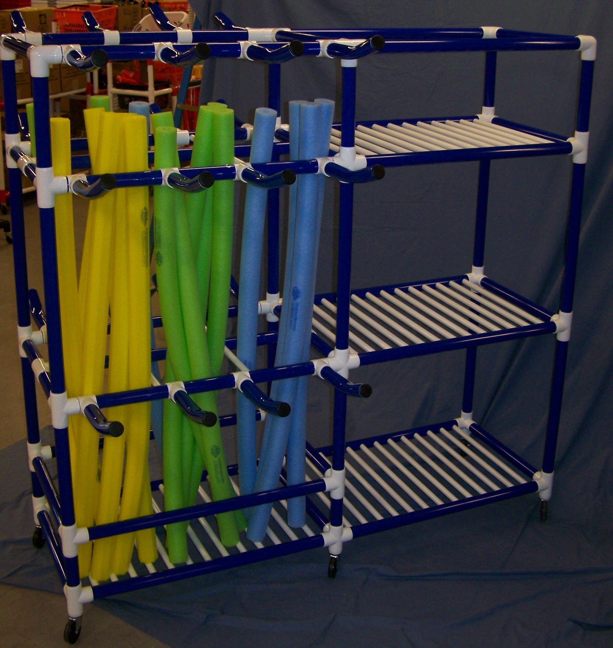 Aquatic Multi-Purpose Wide Wet Cart (Shelves), 37”L x 22”W x 60”H