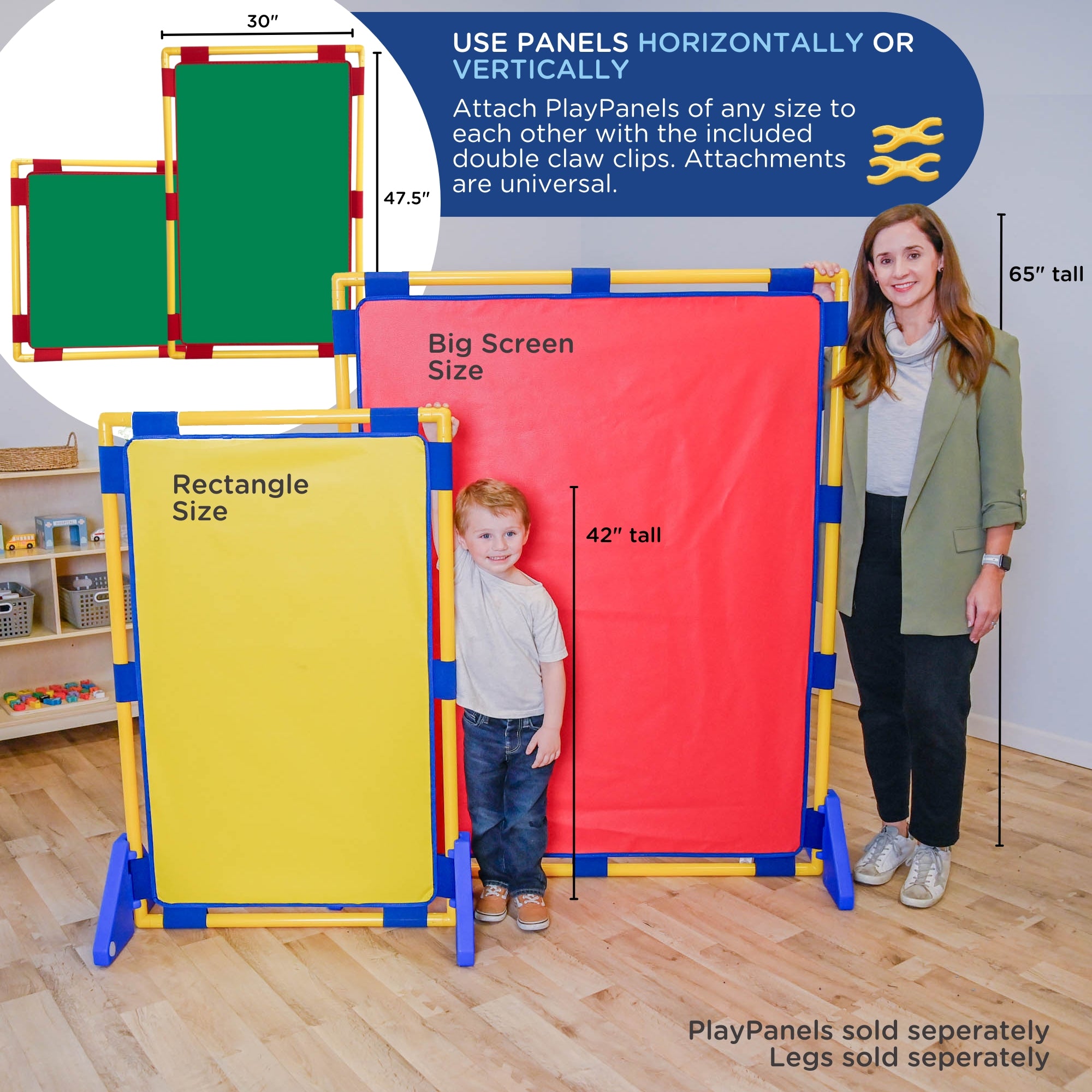 Rectangle PlayPanel - Green without Feet