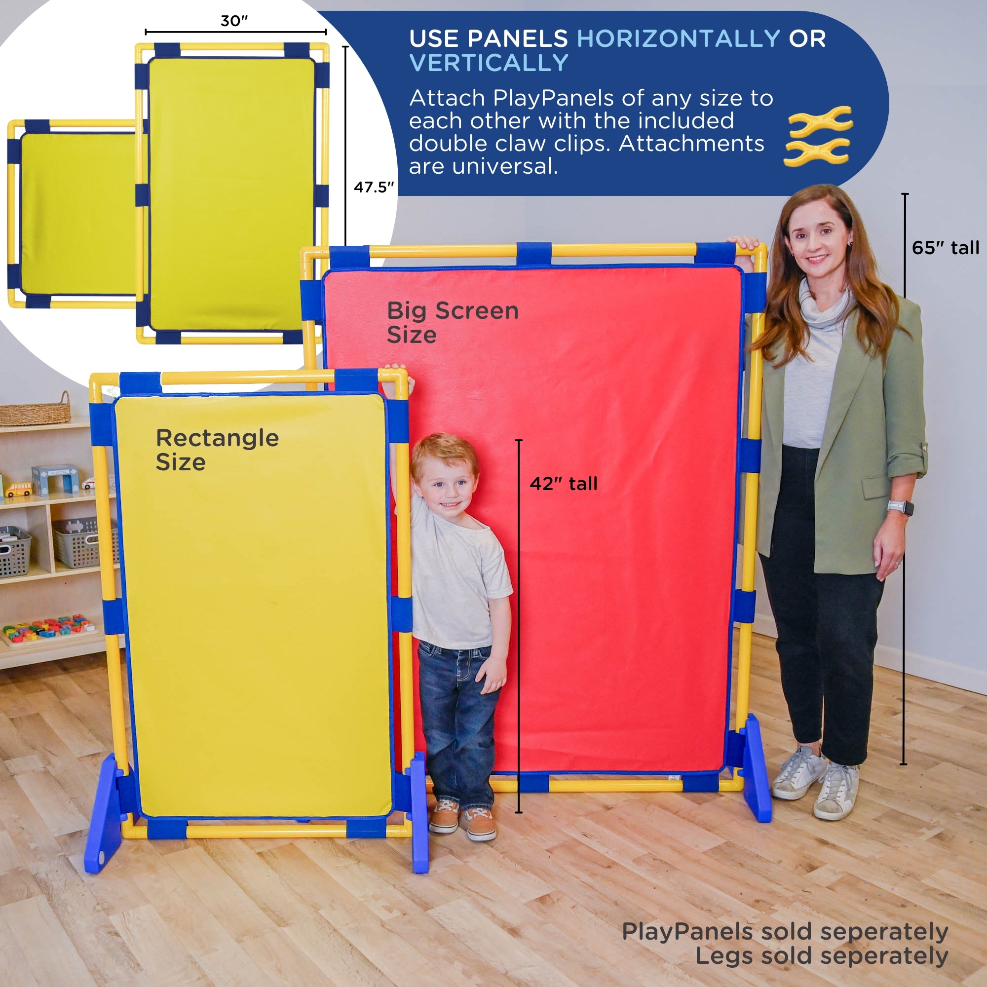 Rectangle PlayPanel - Yellow without Feet