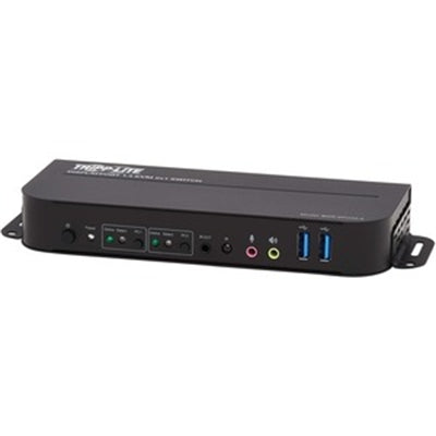Tripp Lite by Eaton 2-Port DisplayPort/USB KVM Switch - 4K 60 Hz HDR HDCP 2.2 IR DP 1.4 USB Sharing USB 3.0 Cables