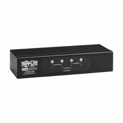 Eaton Tripp Lite Series 4-Port VGA KVM Switch for USB or PS/2 Keyboard/Mouse